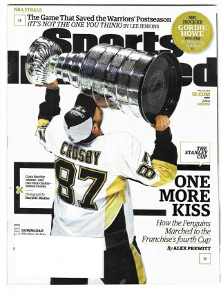 June 20,  2016 Sports Illustrated Sidney Crosby Pittsburgh Penguins Stanley Cup