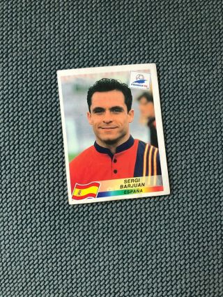 Panini France 1998 World Cup 98 Sticker No 235 Sergi Barjuan With Black Back
