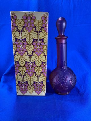 Vintage Avon Grape Bud Vase Skin So Soft Bath Oil 6oz Empty Bottle