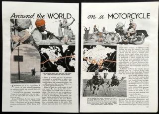 Around The World On A Motorcycle 1936 Pictorial Robert Edison Fulton Jr.