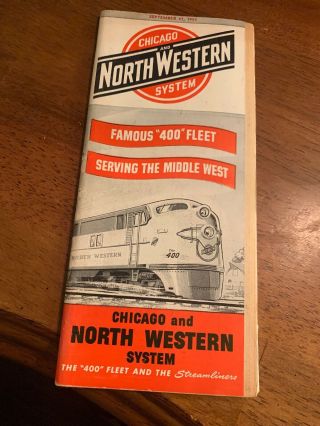 Chicago And Northwestern System Railroad Train Timetable 1953