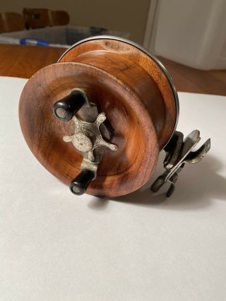 Alvey Vintage Wooden Fishing Reel,  Drag Actually Too,  Pristine Shape