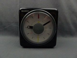 Vintage Sony Icf - A10w Alarm Clock Am/fm Radio Cube Black