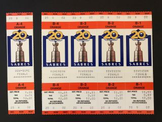 1989 - 90 Buffalo Sabres Vintage Tickets From The Aud