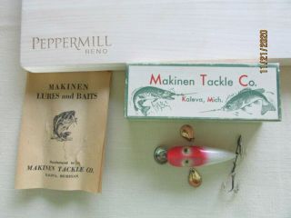 Fishing Lure Makinen Tackle Co Wonderlure & Paper Length 3 " Red & White
