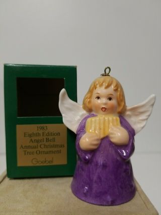 Vintage Goebel Angel Bell Ornament Christmas Tree 1983