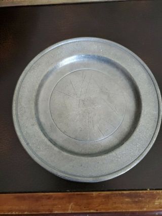 Vintage Early Colonial Style Wilton Armetale Rwp Pewter Plate 6 "