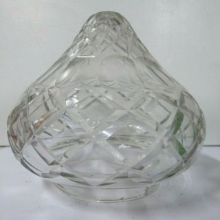 Cut Glass Crystal Shade For Vintage Art Deco Bedside Table Lamp