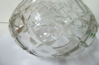CUT GLASS CRYSTAL SHADE FOR VINTAGE ART DECO BEDSIDE TABLE LAMP 2