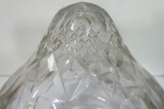 CUT GLASS CRYSTAL SHADE FOR VINTAGE ART DECO BEDSIDE TABLE LAMP 3