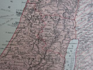 1935 MAP MODERN PALESTINE JERUSALEM HEBREW INVASION OF CANAAN BRITISH MANDATES 2