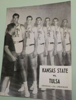 Kansas State Wildcats Vs.  Tulsa Basketball Game Official Program Dec.  4,  1965