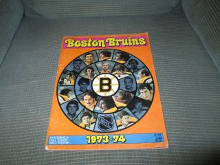 1973 - 74 Vintage Boston Bruin " S Yearbook