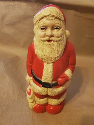 Vintage Union Products Leominster Mass Blow Mold Santa 13 3/4 " Tall No Electric