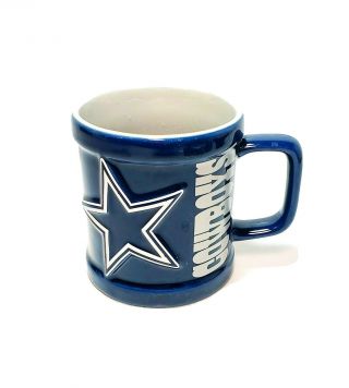 1999 Dallas Cowboys Nfl Football Embossed Coffee Mug Cup Blue