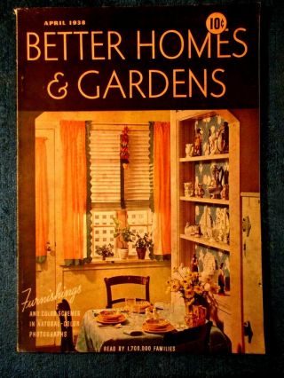 Vintage Better Homes & Gardens Apr,  1938 Furnishings,