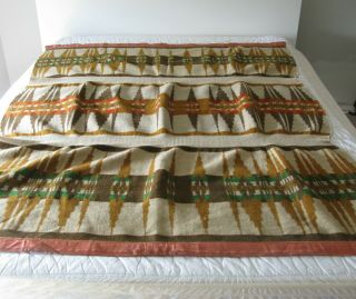 Vintage Antique Indian Trade Camp Blanket - Wool / Tribal Design 56 " X 65 "