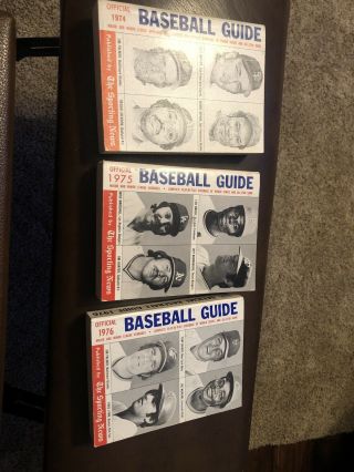 Official Baseball Guide The Sporting News 1974,  1975,  1976
