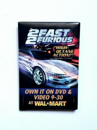 Vintage 2003 2 Fast And Furious Movie Promo Pin Paul Walker Ludacris Devon Aoki
