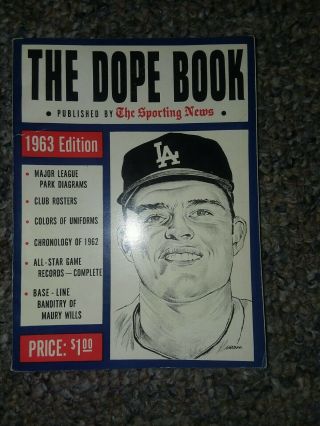 The Sporting News Official Mlb Baseball 1963 Dope Book Don Drysdale