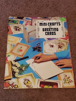MINI - CRAFTS for GREETING CARDS Vintage Craft Book QUILLING - PUNCH - TINSELLING - More 2