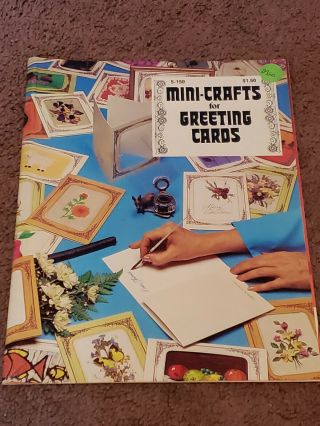 MINI - CRAFTS for GREETING CARDS Vintage Craft Book QUILLING - PUNCH - TINSELLING - More 3