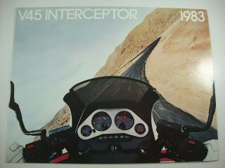 1983 Honda V45 Interceptor Vf750f Vf 750 F Dealer Sales Brochure N - O - S