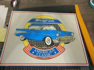 Vintage 1957 Chevrolet American Classic Snap On Metal Sign Man Cave Garage