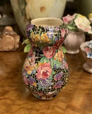 Rare Antique Vintage Royal Winton Hazel Small Bud Vase Grimwades Chintz 3