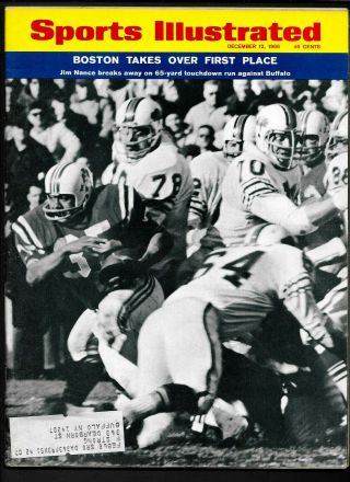 1966 Sports Illustrated Jim Nance Boston Patriots Vs Buffalo Bills Afl Ex