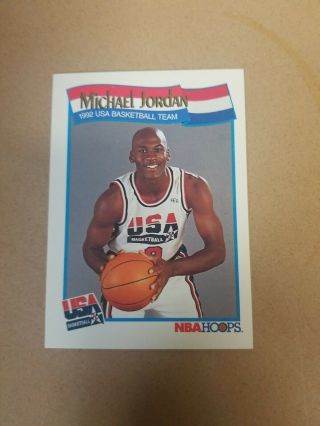 Vintage Michael Jordan 1992 Usa Dream Team Usa Olympics Nba Hoops Card 579
