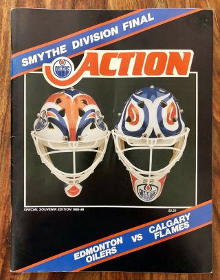 Apr 18 / 20 / 26 / 30,  1986 - Calgary Flames Vs Edmonton Oilers Playoff Program