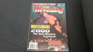 Inside Wrestling Magazines August 2000 Wrestlemania The Rock Ric Flair Guerrero