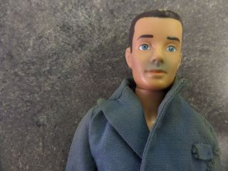 Vintage Ken Doll By Mattel With Smooth Molded Brown Hair