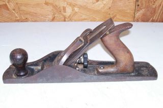 Antique 14 " Stanley Bailey No 5 Wood Plane Number Woodworking Tool Old Vintage