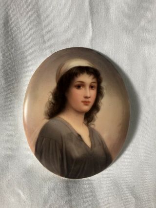 Hutschenreuther Porcelain Plaque,  “ruth”,  Early 20th Century