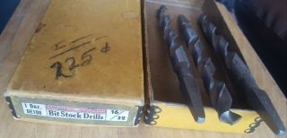 Vintage 1/2” Brace Drill Bits Box Shapleigh 