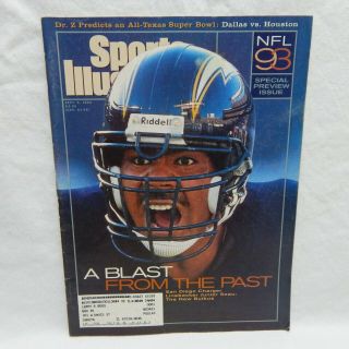 Sports Illustrated September 6,  1993 Cover Junior Seau,  Dallas Vs.  Houston