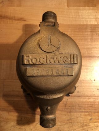Vintage Antique Rockwell Brass Water Meter 5/8”