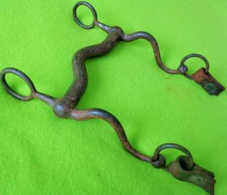 Antique Marked U.  S.  Cavalry Military Horse Bit Collectible Or Put To Use Nr