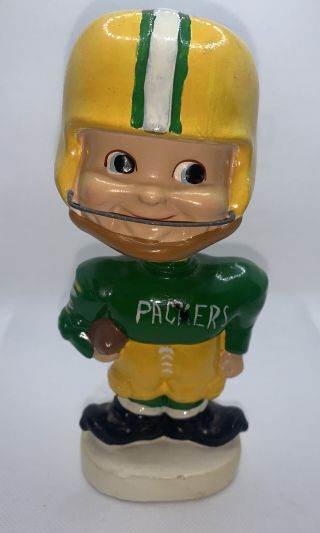 1960s Green Bay Packers Vintage Bobblehead Nodder - Toes Up