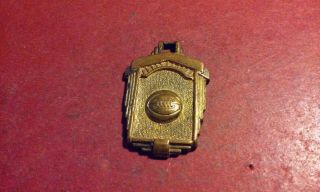 Vintage 1940 Small Bronze Football Sports Medal Or Pendant Charm With Ball Image