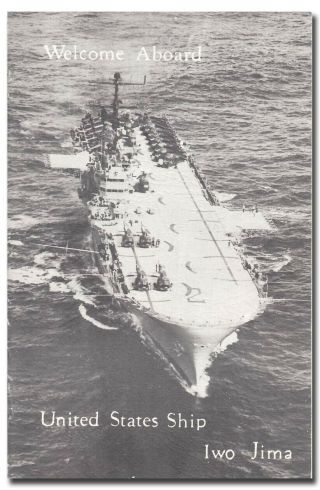 Apollo Recovery Ship Uss Iwo Jima Vintage Booklet - 12i430