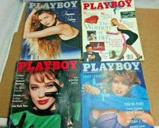 Four Vintage Playboy Magazines 1987 - August,  September,  June,  February