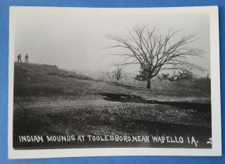 Vintage Old Photo Of The Indian Mounds At Toolesboro In Wapello Iowa Old Tree