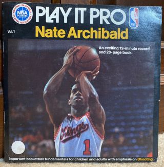 Nba 1976: Nate Archibald " Play It Pro " Record/book (kansas City Kings)
