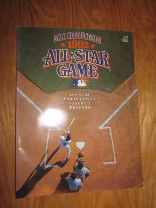 1992 Baseball All Star Game Program San Diego Padres Mlb