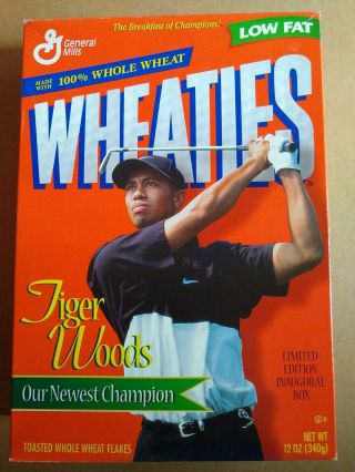 Tiger Woods Wheaties Cereal Box - Our Newest Champion,  Pga