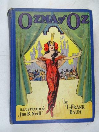 1907 Antique Ozma Of Oz L.  Frank Baum Book Wizard Reilly & Lee Chicago Vintage