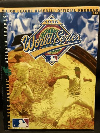 1996 Mlb World Series Program York Yankees Vs.  Atlanta Braves